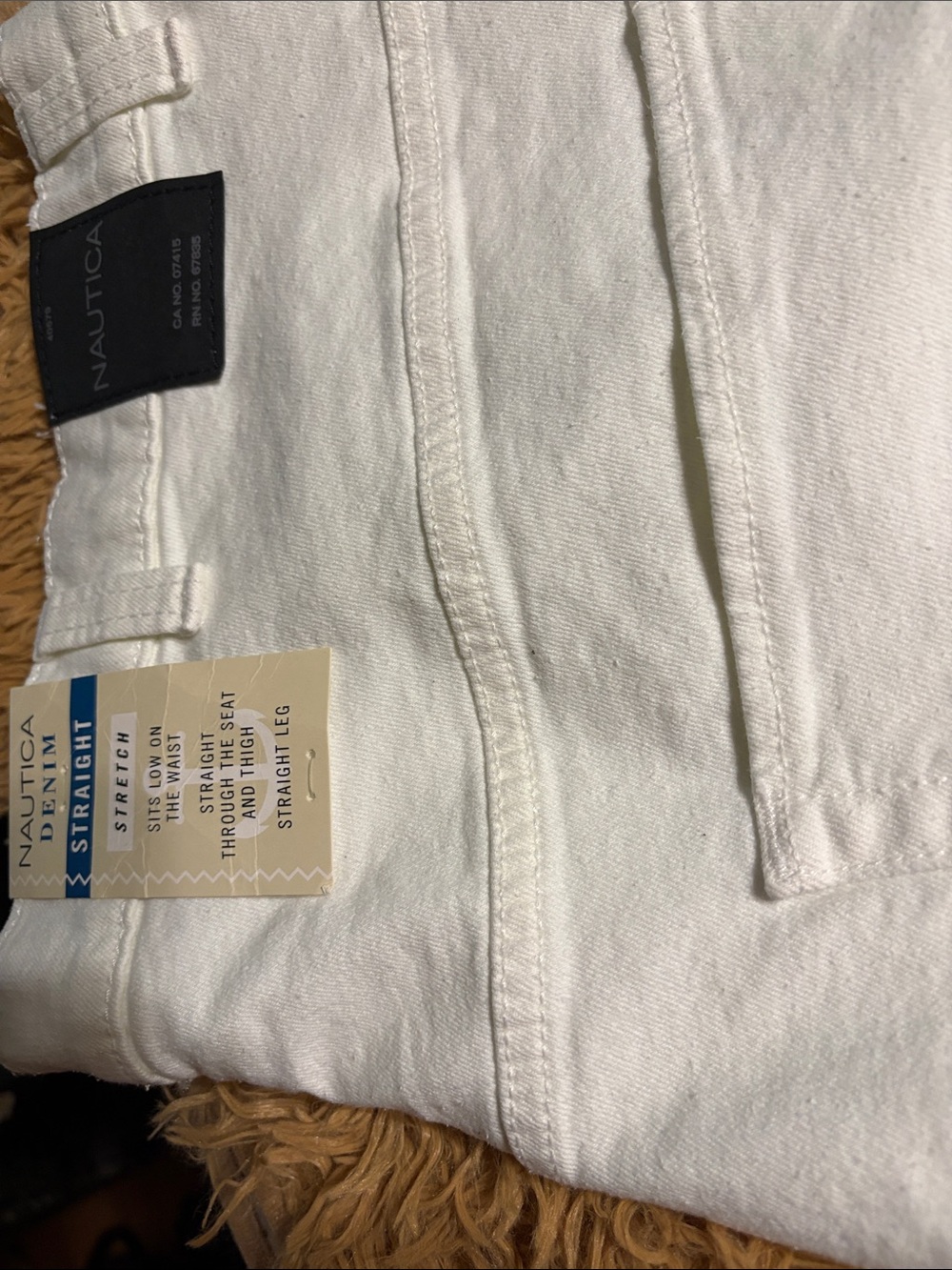 Nautica Men’s Straight White Jeans